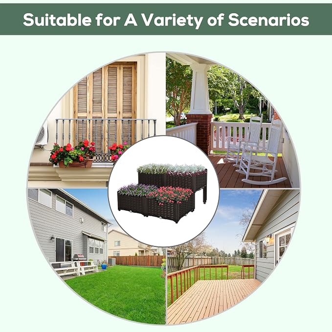 Outsunny 4 Piece Raised Garden Bed - Image 4