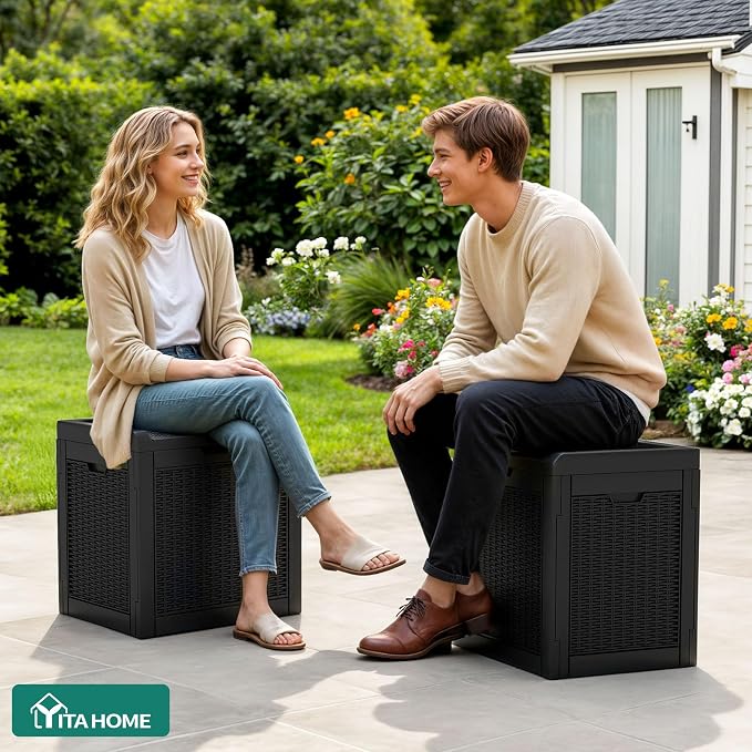 YITAHOME 32 Gallon Deck Box, Resin Storage - Image 2