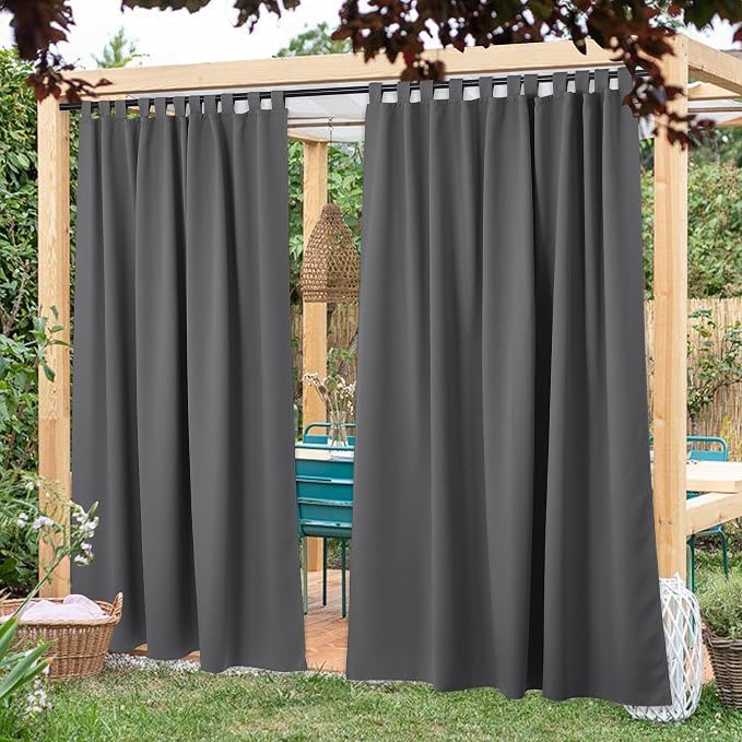 NICETOWN 2 Pieces Extra Wide 84" Outdoor Curtainss - Image 2