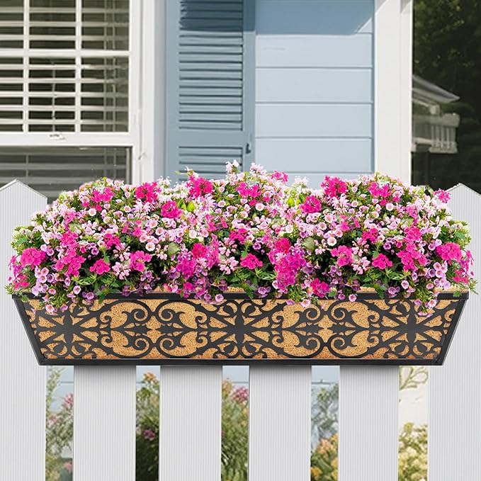4 Pack 30 Inch Window Boxes Planters Railing Planter Box - Image 7