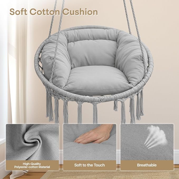 Athena Collection Hammock Chair Hanging Swing Chair - Image 3