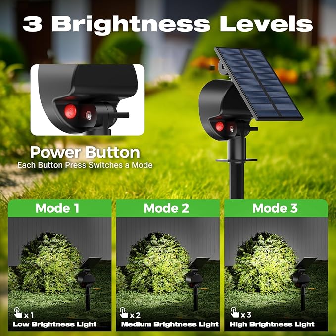 nipify 2 Pack Solar Spot Lights Outdoor Waterproof - Image 3