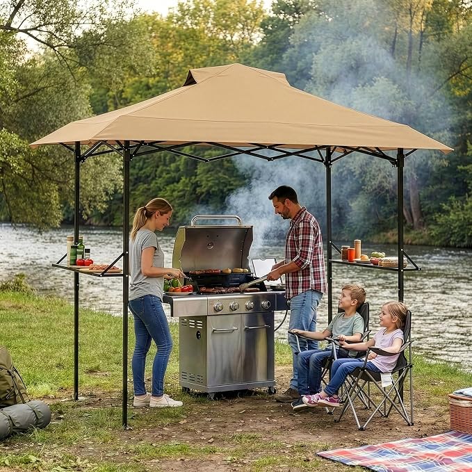 VINGLI 8x5 Pop Up Grill Gazebo BBQ Gazebo - Image 8