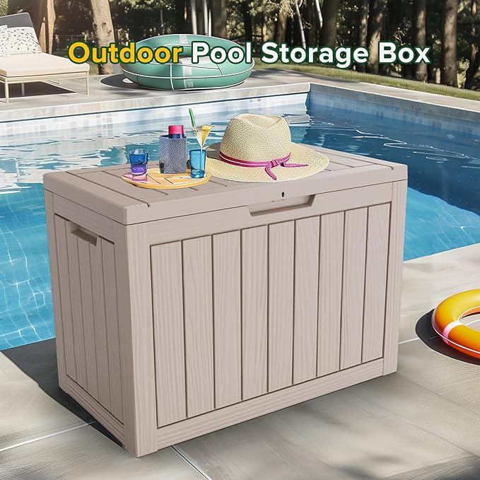 45 Gallon Outdoor Deck Box, Lockable Waterproof Outdoor Storage Boxes - Image 2