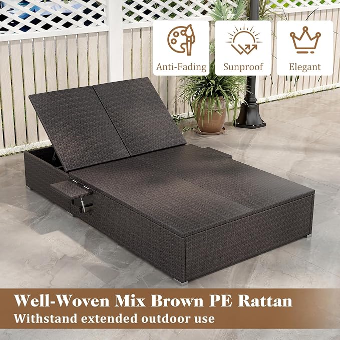 Tangkula Outdoor Rattan Daybed - Image 9