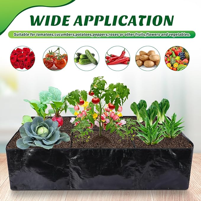 Woanger 8 Pcs 35 Gallon Fabric Raised Garden Bed Garden Bags to Grow Vegetables - Image 4