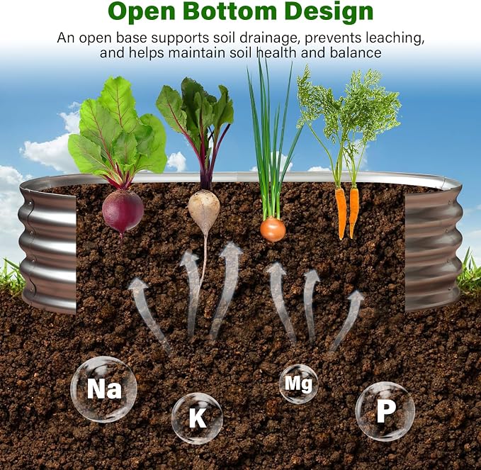 Galvanized Raised Garden Bed for Outdoor: 4X2X1ft Durable Metal Vegetable Plant - Image 7