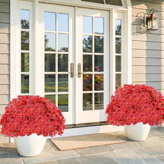 22 Pack Artificial Flowers Outdoor Fake Plants, Faux Flowers UV Resistant - Image 8