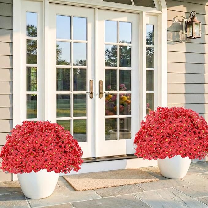 60 Pack Artificial Flowers for Outdoor Indoor Fake Plants, Faux Silk Flowers - Image 7