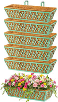 6 Pack 24 Inch Window Boxes Planters Railing Planter Box by KarlliuHOMEGARDEN