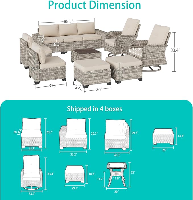 11-Piece Outdoor Patio Furniture Set - Image 2