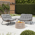 Crestlive Products Outdoor Loveseat 2PCS, Patio Conversation Set, All-Weather by CrestliveProducts