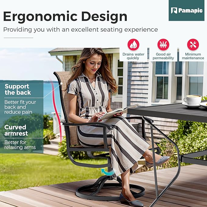 7-Piece Outdoor Dining Set, Patio Furniture Set - Image 3