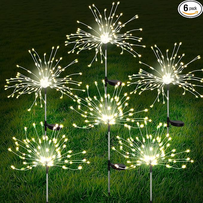 FOOING 6 Pcs Solar Garden Lights Solar Firework Lights, 200 LED String Light 2 by FOOING