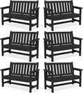 SERWALL Outdoor Bench, HDPE Outdoor Benches Weatherproof, 2-Person Garden Bench by SERWALL