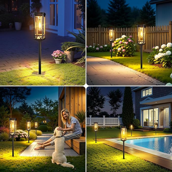 KOOPER Taller Solar Pathway Lights Outdoor, 12 Pack Upgraded Brighter Solar - Image 5
