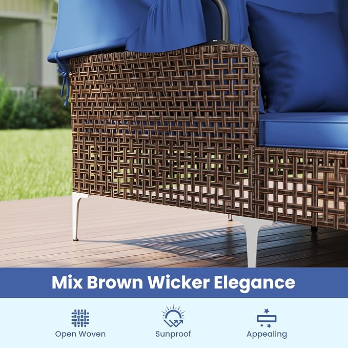 Tangkula Outdoor Rattan Daybed - Image 7
