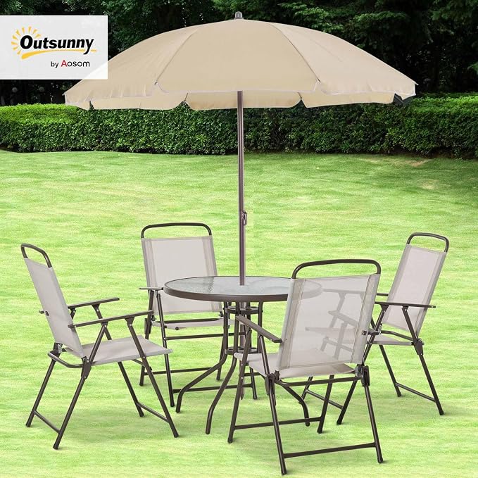 Outsunny 6 Piece Patio Dining Set - Image 2
