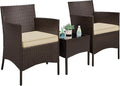 Yaheetech 3 Pieces Patio Porch Furniture Set, Outdoor PE Rattan Wicker by Yaheetech