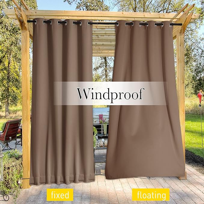NICETOWN 2 Panels Outdoor Curtains - Image 5