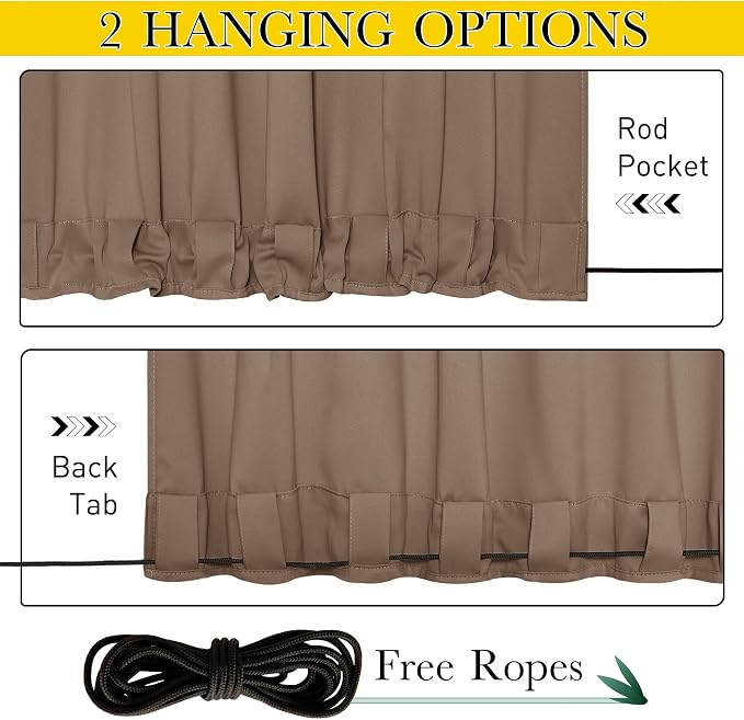 NICETOWN 2 Panels Outdoor Curtains - Image 8