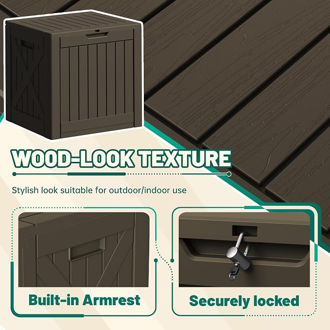 Devoko 40 Gallon Deck Box Outdoor Storage Box Waterproof - Image 2