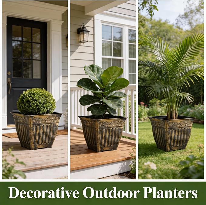 14 Inch Vintage Square Planter - Image 7
