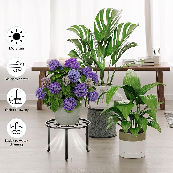 5 Pack Plant Stand Metal Flower Pot Stand Holders Indoor Tall Plant Rack Plant - Image 4