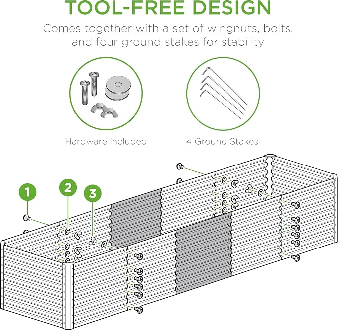Best Choice Products 8x2x2ft Outdoor Metal Raised Garden Bed, Rectangular Deep - Image 4