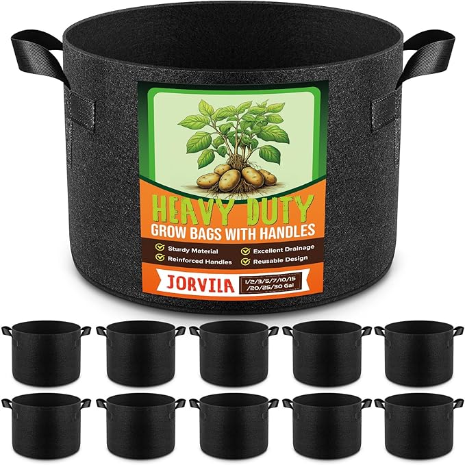 10 Pack 1 Gallon Grow Bags, Thickened Nonwoven Fabric Planter Pots by Unknown