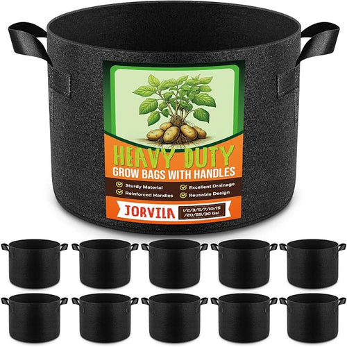 10 Pack 5 Gallon Grow Bags, Thickened Nonwoven Fabric Planter Pots by Unknown
