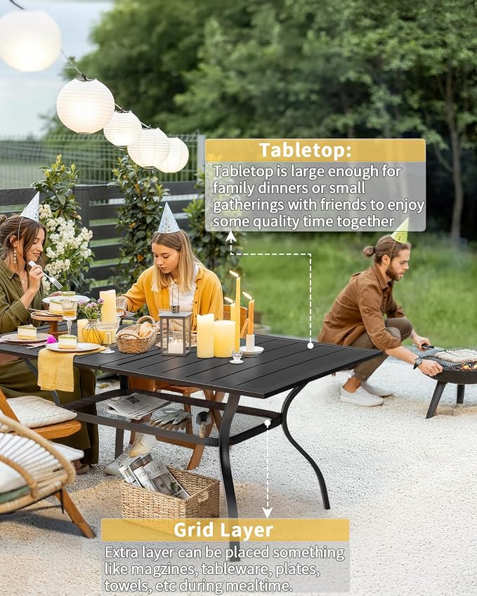 Outvita Outdoor Patio Table for 6 Person - Image 6