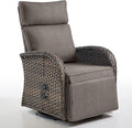 Belord Dual-Adjust Outdoor Swivel Recliner Chair – Wicker Reclining Patio Chair by Belord