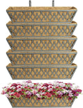 6 Pack 24 Inch Window Boxes Planters Railing Planter Box by KarlliuHOMEGARDEN