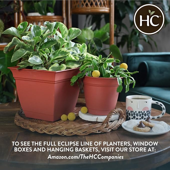 The HC Companies 8 Inch Eclipse Round Planter Pots - Image 5