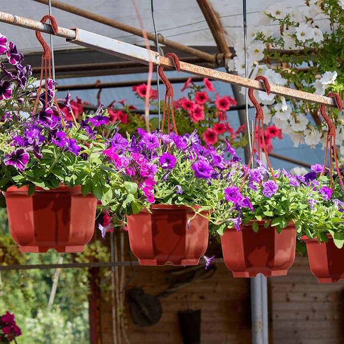 Roshtia 50 Pcs 5.9 inch Plastic Hanging Plant Pots - Image 5