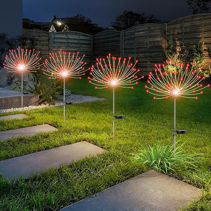 YOTOZU 4 PCS Solar Firework Light, Outdoor Solar Garden Decorative Lights 120 by YOTOZU