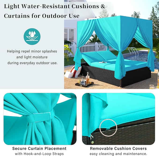 Wicker Metal Outdoor Pool Furniture - Image 4