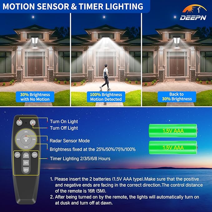 Solar Lights Outdoor, IP66 Waterproof Street Lights Outdoor, 6500K Dusk to Dawn - Image 5