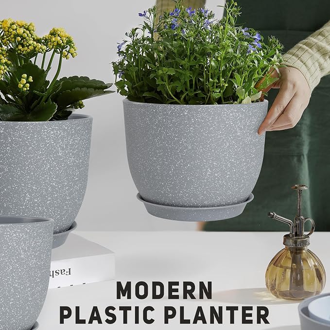 Plant Pots 10/9/8/7.5/7 inch Flower Pots - Image 6