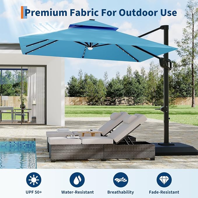 Garvee 10 ft Cantilever Patio Umbrella - Image 7