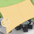 LOVE STORY Rectangle 7'x10' Waterproof Sun Shade Sail Canopy UV Block by LOVESTORY