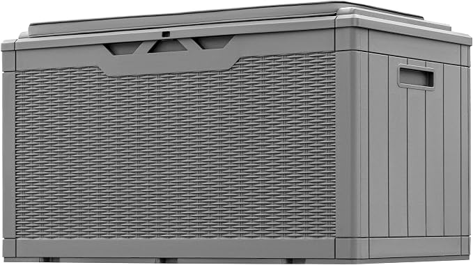Greesum 100 Gallon Resin Deck Box Large Outdoor Storage by BuynowfromGreesum