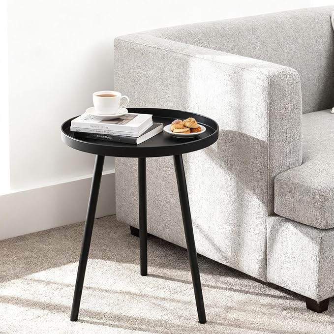 2 Pack Outdoor Side Table, 12.6" Patio Round Tables - Image 4