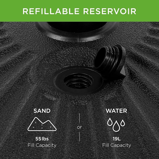 Best Choice Products Fillable Umbrella Base Stand Round Sunburst Plastic Patio - Image 2