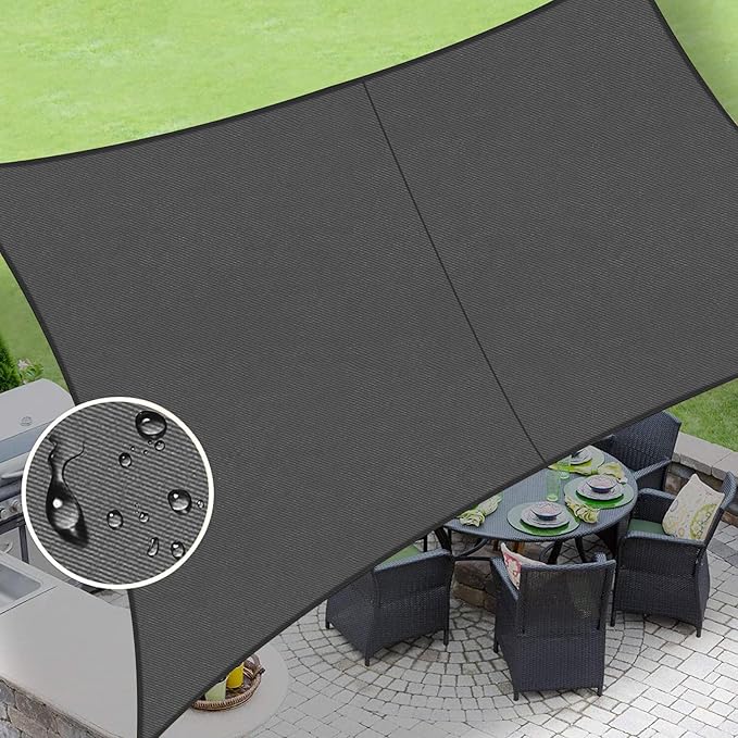 LOVE STORY Rectangle 10'x12' Waterproof Sun Shade Sail Canopy UV Block by LOVESTORY