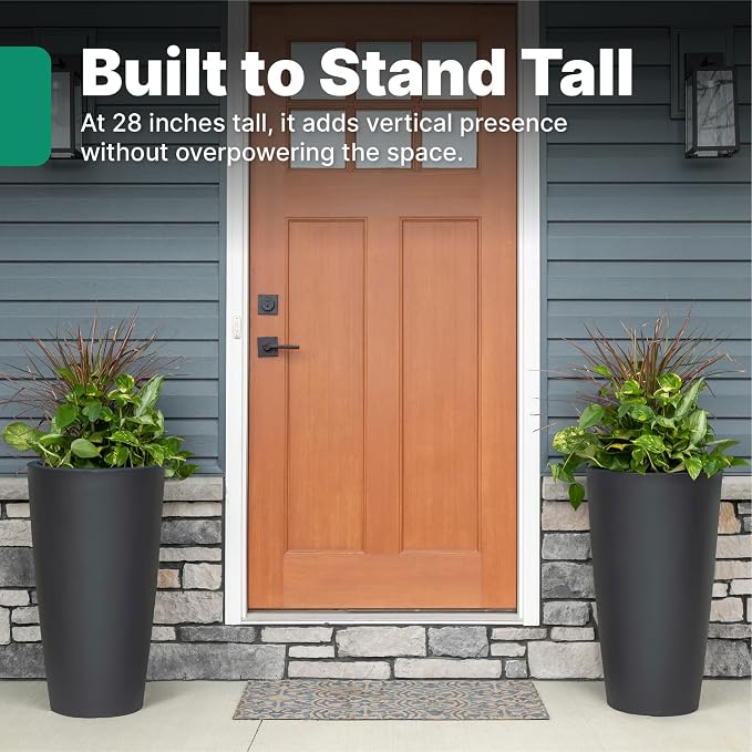 Step2 Tremont Tall Round Tapered Planter, Indoor/Outdoor Plants, Efficient - Image 4