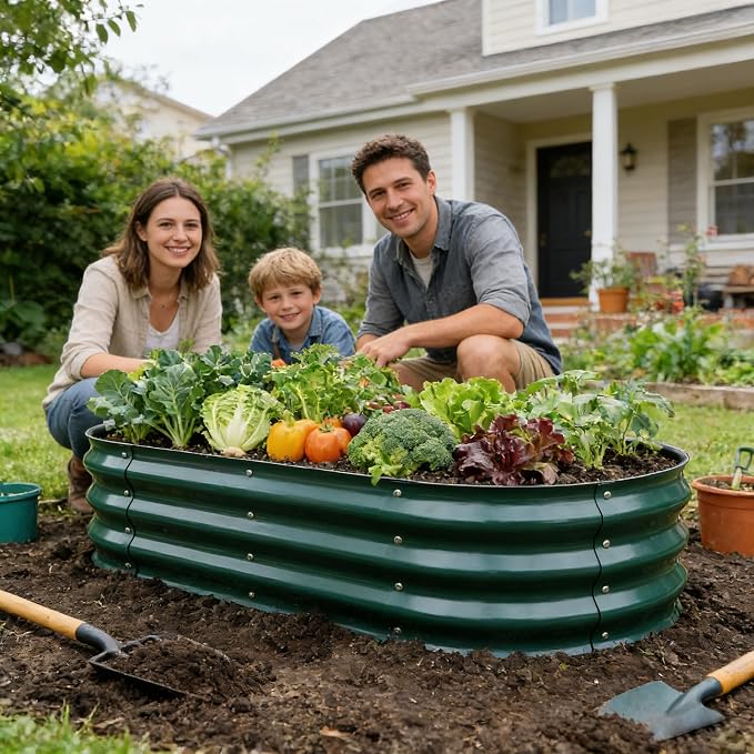 Gardmax 2 Pack Galvanized Raised Garden Bed, Lightweight Planter Boxes Outdoor - Image 7