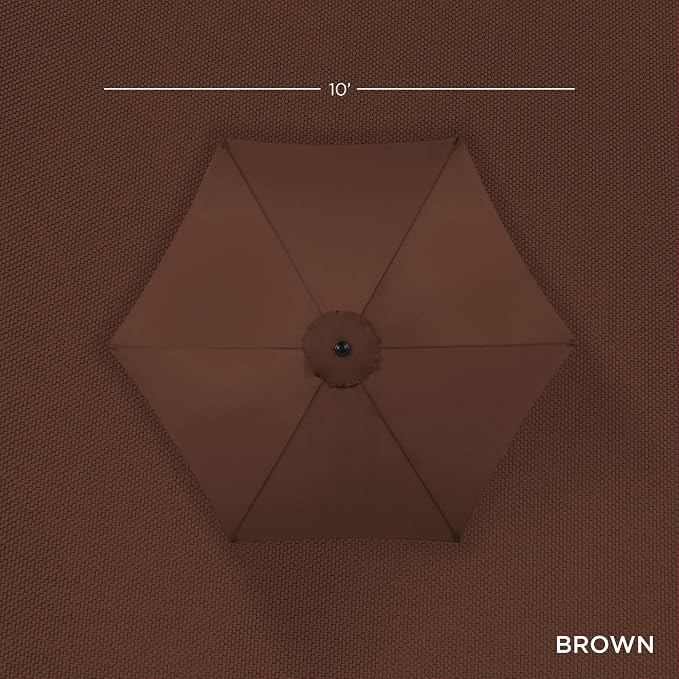 Best Choice Products 10ft Outdoor Table Compatible Steel Polyester Market Patio - Image 4