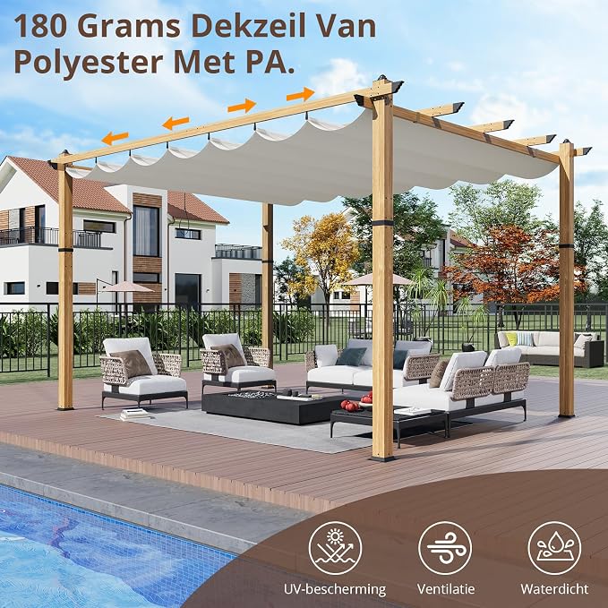 10 x 13 ft Aluminum Pergola - Image 2